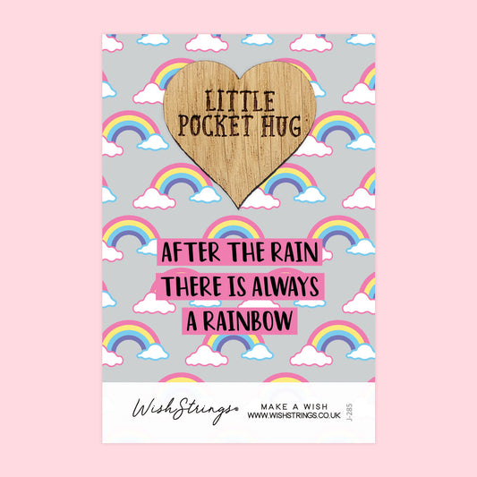 Pocket Hug - After the Rain is Always a Rainbow | Thinking of You Gift | Keepsake Token