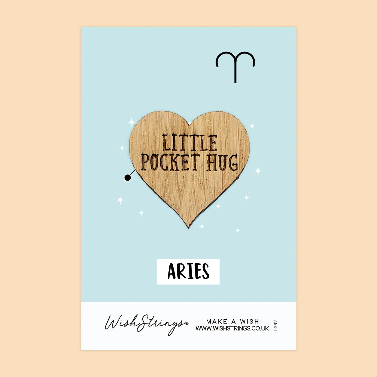 Pocket Hug - Aries Star Sign | Zodiac & Horoscope Birthday Gift | Keepsake Token for Astrology Lovers & Aries Birthdays