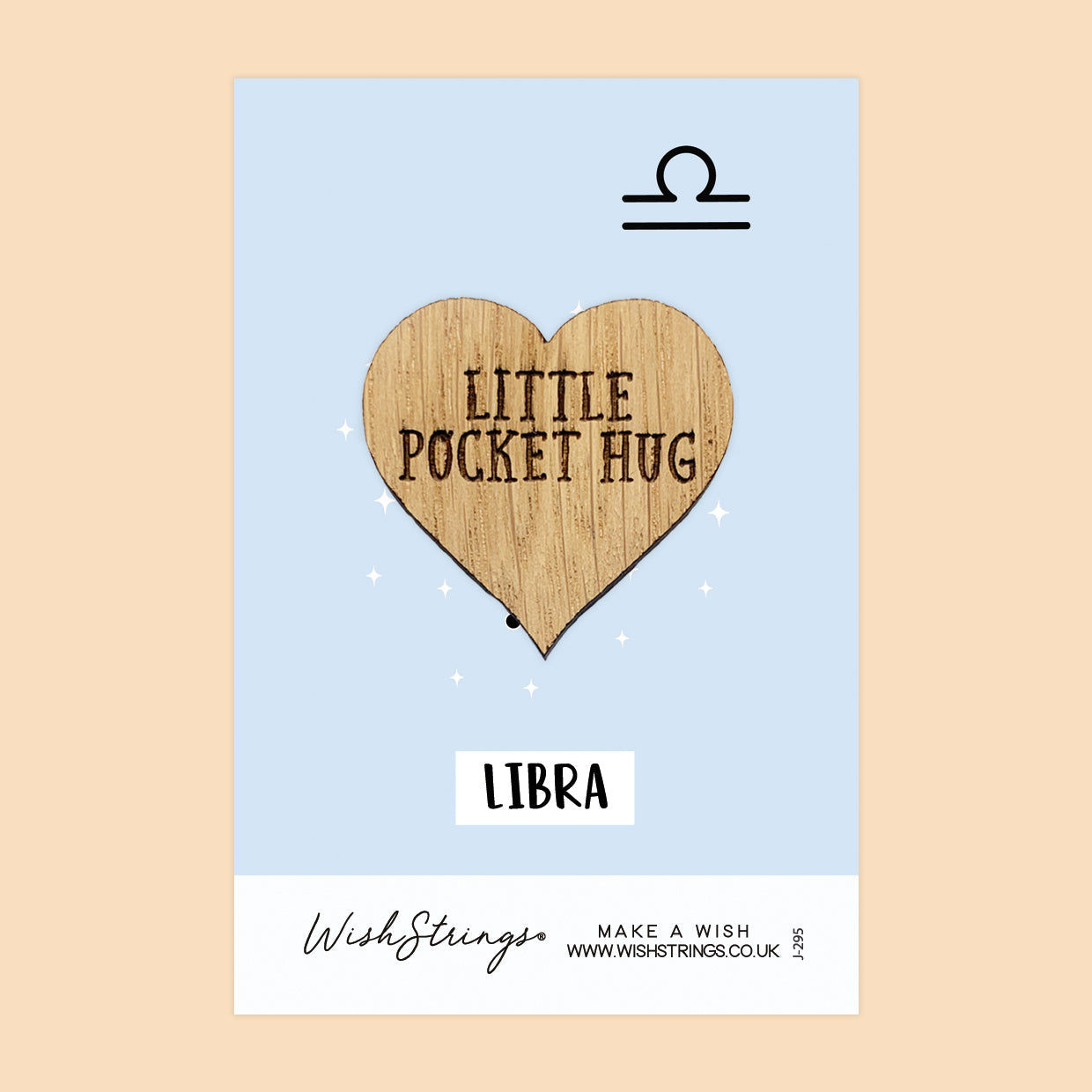 Pocket Hug - Libra Star Sign | Zodiac & Horoscope Birthday Gift | Keepsake Token for Sending Hugs & Astrology Lovers