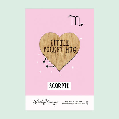 Pocket Hug - Scorpio Star Sign | Zodiac & Horoscope Birthday Gift | Keepsake Token for Sending Hugs & Astrology Lovers