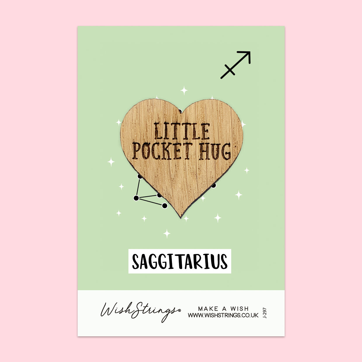 Pocket Hug - Sagittarius Star Sign | Zodiac & Horoscope Birthday Gift | Keepsake Token for Sending Hugs & Astrology Lovers