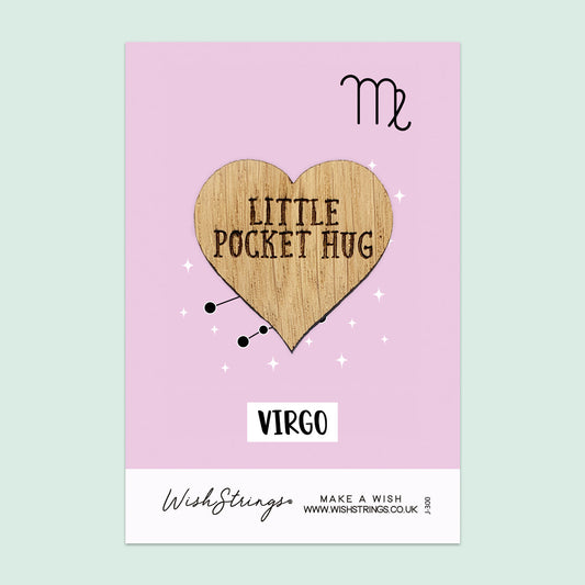 Pocket Hug - Virgo Star Sign | Zodiac & Horoscope Birthday Gift | Keepsake Token for Sending Hugs & Celebrating a Virgo Birthday