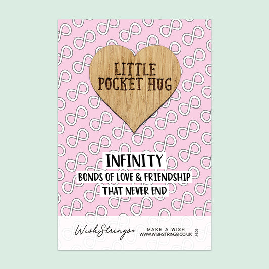 Pocket Hug - Infinity, Bonds of Love & Friendship That Never Ends | Thoughtful Friendship Gift | Keepsake Token for Sending Hugs & Cherishing Special Bonds