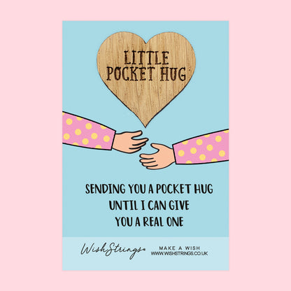 Pocket Hug - Sending You a Pocket Hug, Until I Can Give You a Real One | Thoughtful Long Distance Gift | Keepsake Token for Support & Thinking of You