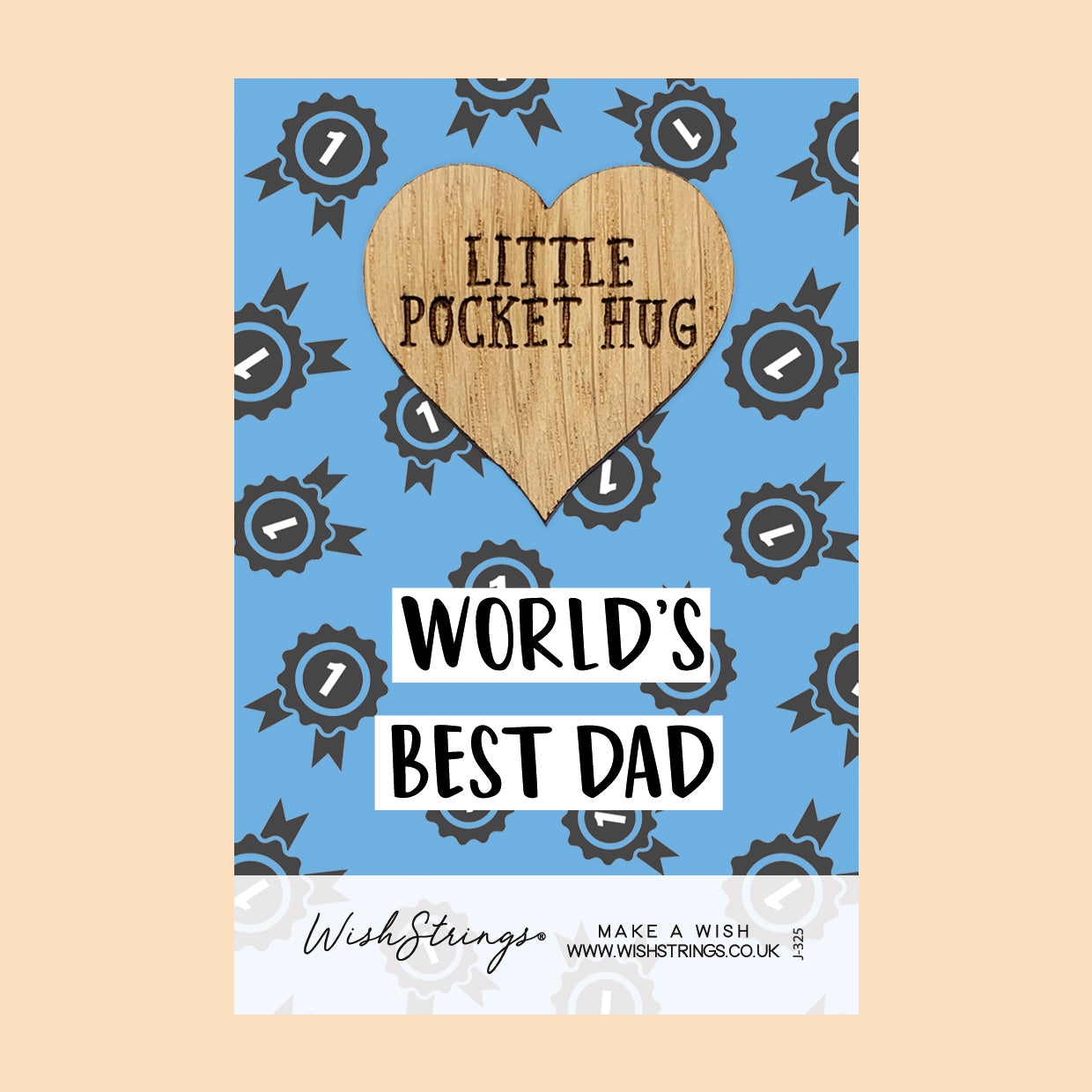 Pocket Hug - World’s Best Dad | Thoughtful Father’s Day Gift | Keepsake Token for Sending Hugs & Appreciation to Dad