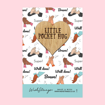 Pocket Hug - Well Done, Bravo, Congrats | Thoughtful Gift for Celebrating Success | Keepsake Token for Sending Hugs & Recognizing Achievements