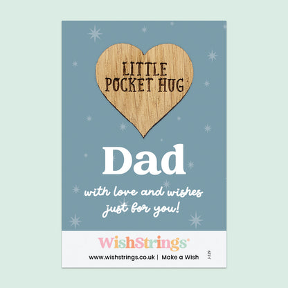 Pocket Hug - Dad | Thoughtful Gift from Kids with Love | Keepsake Token for Sending Hugs & Appreciation to Dad