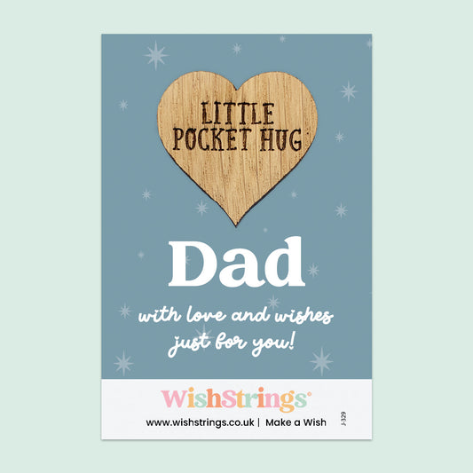 Pocket Hug - Dad | Thoughtful Gift from Kids with Love | Keepsake Token for Sending Hugs & Appreciation to Dad