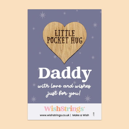 Pocket Hug - Daddy | Thoughtful Gift from Kids with Love | Keepsake Token for Sending Hugs & Appreciation to Daddy