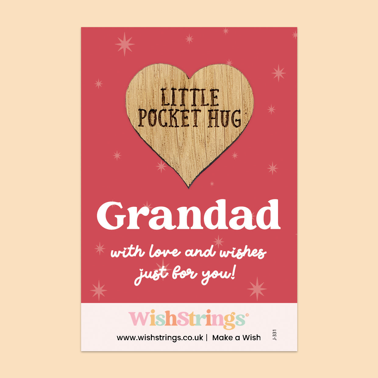 Pocket Hug - Grandad | Thoughtful Gift from Grandchildren | Keepsake Token for Sending Hugs & Love to a Special Grandad