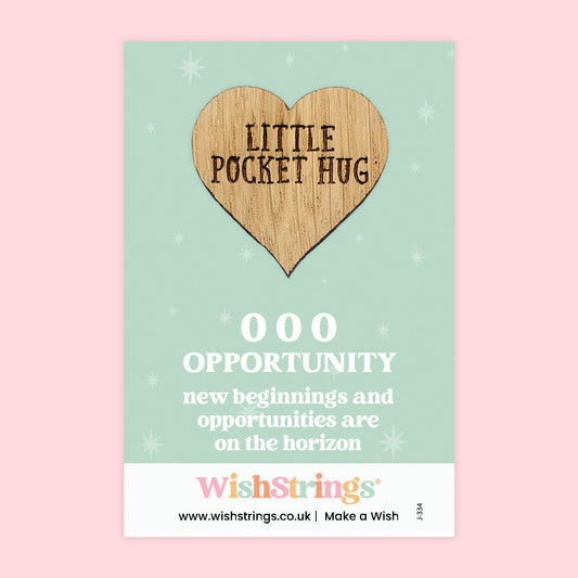 Pocket Hug - Angel Numbers 000 | Keepsake Token for Opportunity & New Beginnings