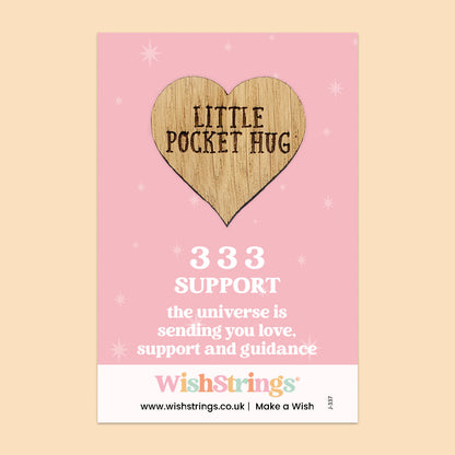 Pocket Hug - Angel Numbers 333 | Keepsake Token for Support, Love & Guidance from the Universe