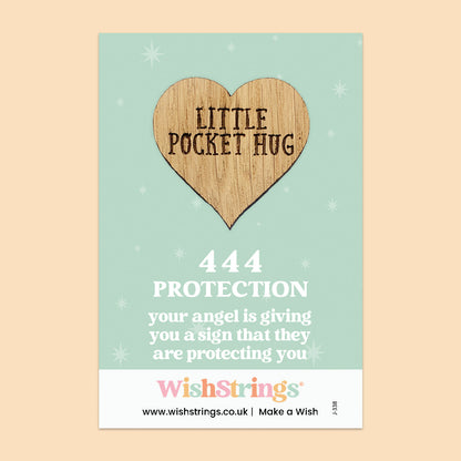 Pocket Hug - Angel Numbers 444 | Keepsake Token for Protection & Signs from Your Angels