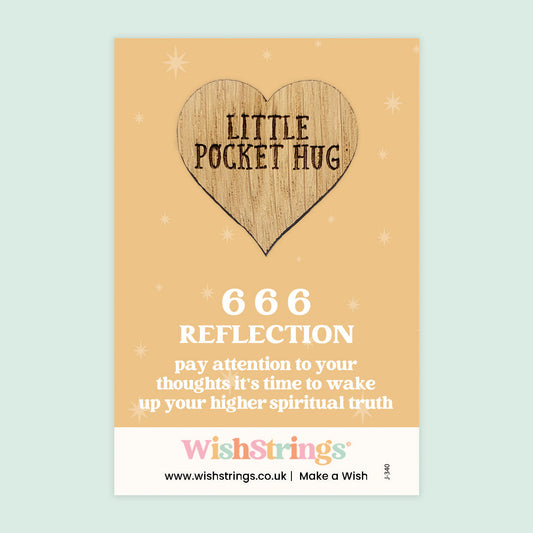 Pocket Hug - Angel Numbers 666 | Keepsake Token for Reflection & Awakening Your Higher Spiritual Truth