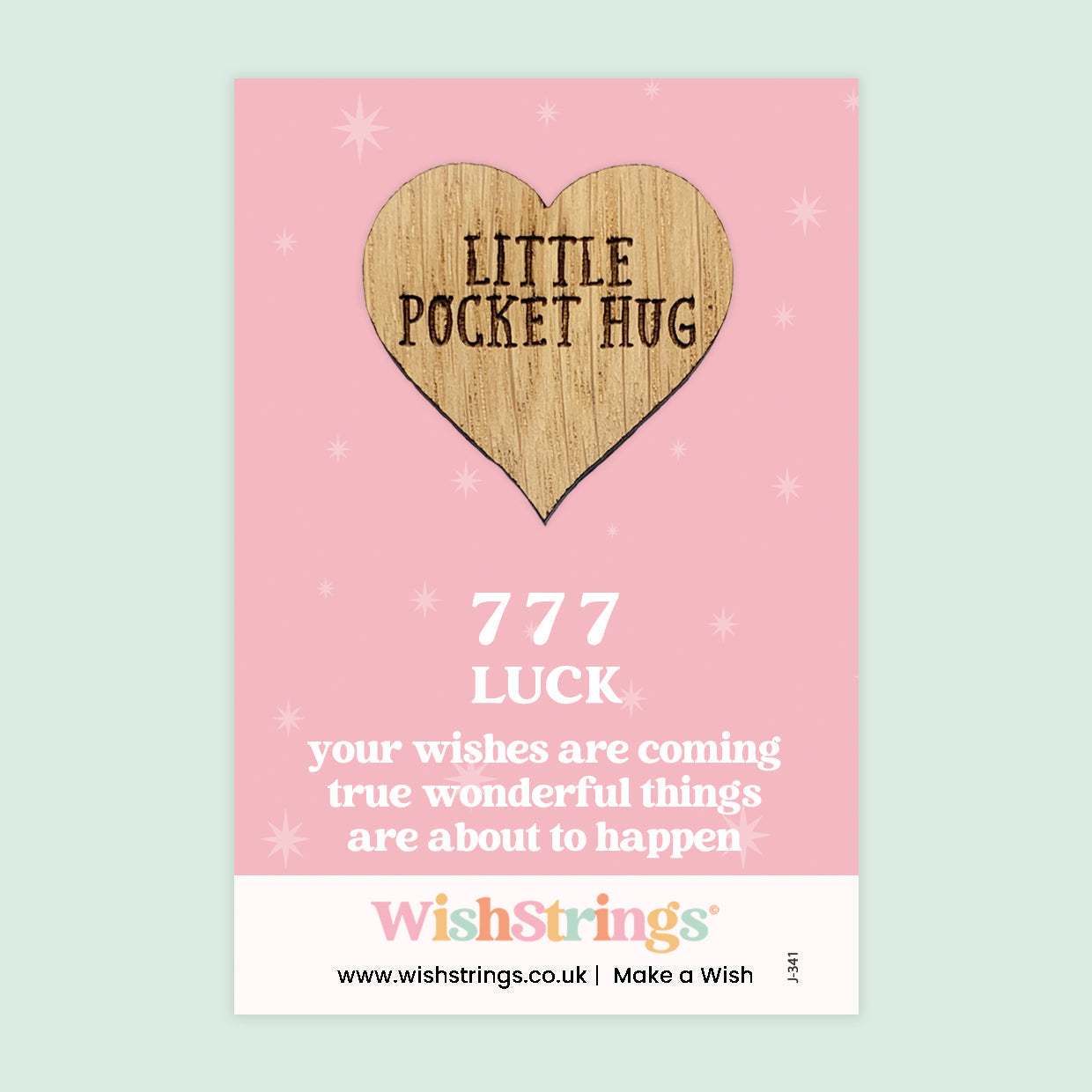 Pocket Hug - Angel Numbers 777 | Keepsake Token for Luck & Wishes Coming True