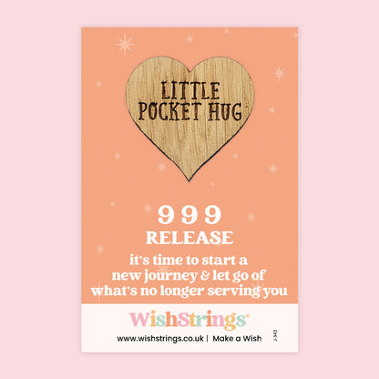 Pocket Hug - Angel Numbers 999 | New Beginnings & Fresh Start Gift | Keepsake Token for Release & Starting a New Journey