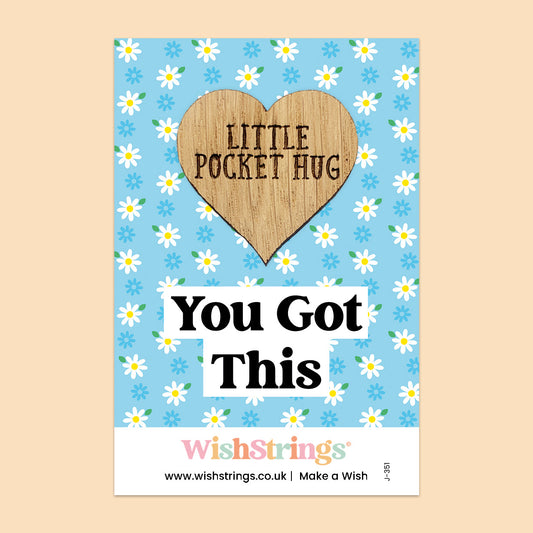 Pocket Hug - You Got This | Encouragement & Positivity Gift | Keepsake Token for Sending Hugs, Thinking of You & a Thoughtful Pick-Me-Up