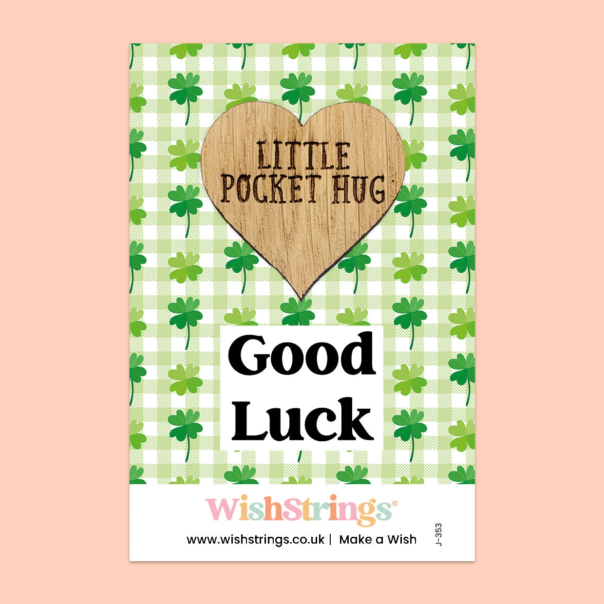 Pocket Hug - Good Luck | Thoughtful Gift for Exams, New Job & Fresh Starts | Keepsake Token for Sending Hugs & Wishing Success