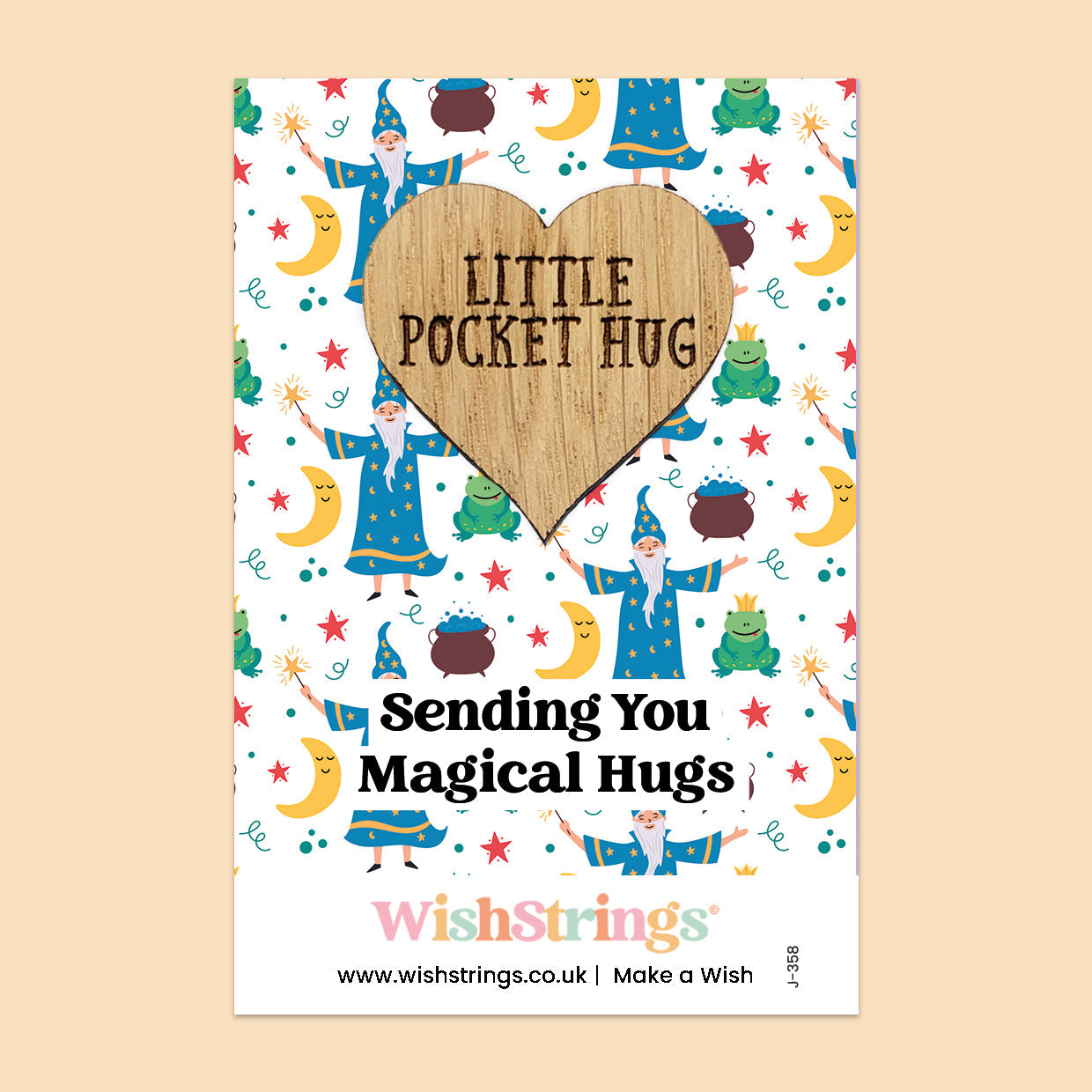 Pocket Hug - Sending You a Magical Hug, Wizard Theme Design | Enchanting Gift for Positivity & Support | Keepsake Token for Sending Hugs, Love & a Magical Pick-Me-Up