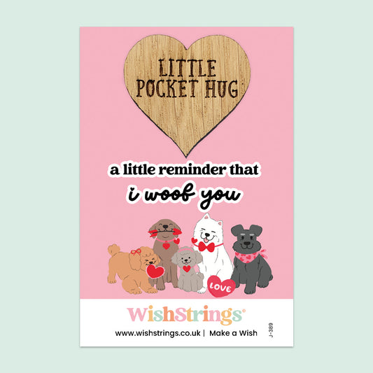 Pocket Hug – A Little Reminder That I Woof You | Thoughtful Gift for Dog Lovers | Keepsake Token for Pet Affection, Comfort & Cheer