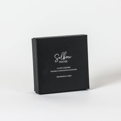 Square Slate Coasters - Set of 4