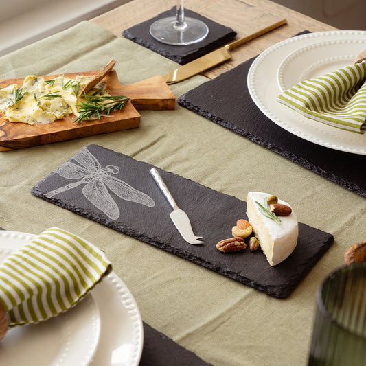 Dragonfly Single Mini Slate Cheese Board & Knife Set
