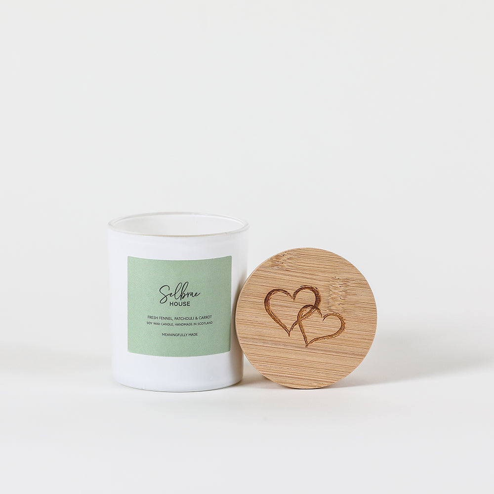 Hearts Fresh Fennel, Patchouli & Carrot Candle