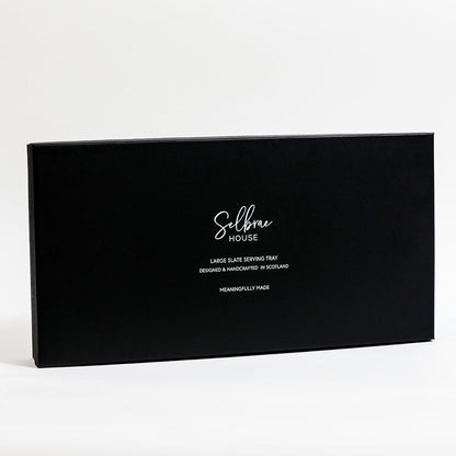 Large Slate Serving Tray with Stag Motif
