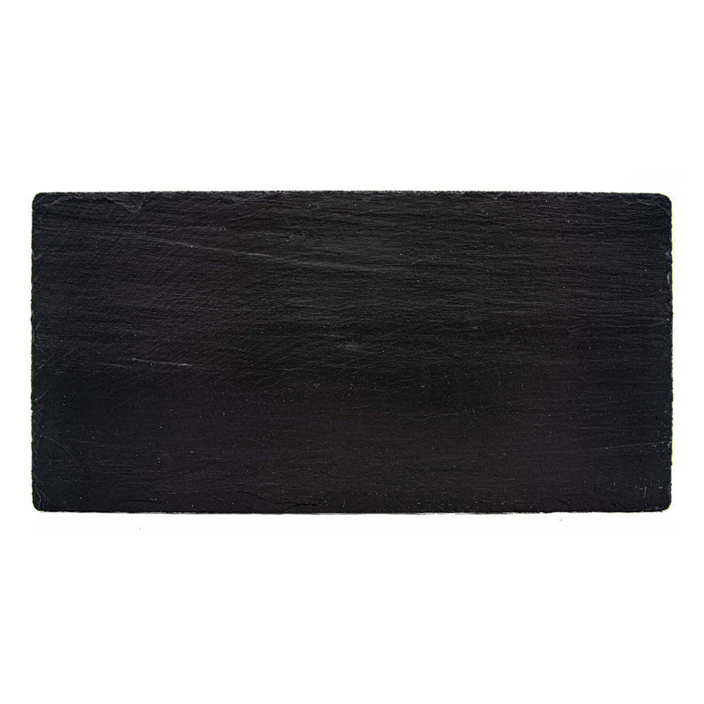 Dark slate table runner with textured surface, rectangular shape