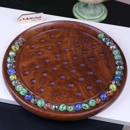 Jajur Wooden Solitaire Board Game Set