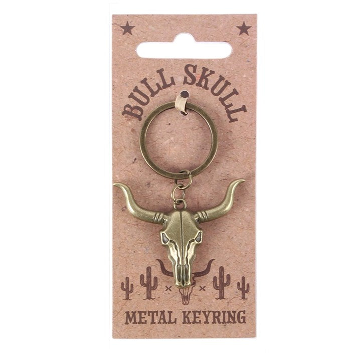 Bull Skull Keyring