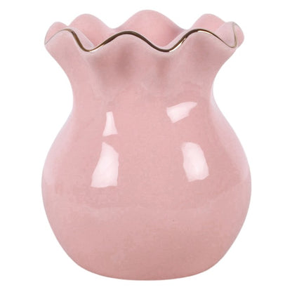 Pink Fluted Oil Burner and Wax Warmer