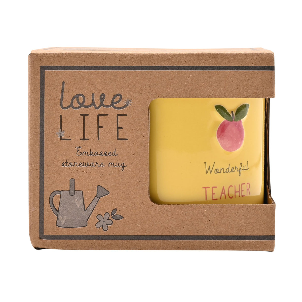 Love Life Embossed Mug - Teacher
