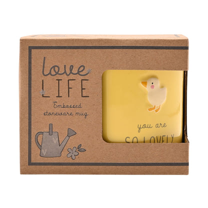 Love Life Embossed Mug - You're So Lovely