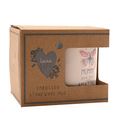 Love Life Embossed Mug - Mummy