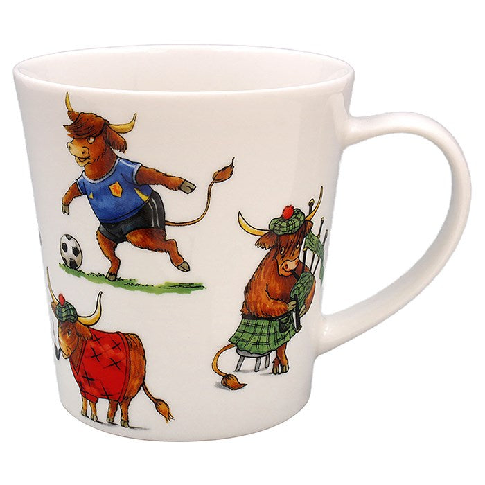 Comic Farmyard Highland Cow Mug - Animals Behaving Madly