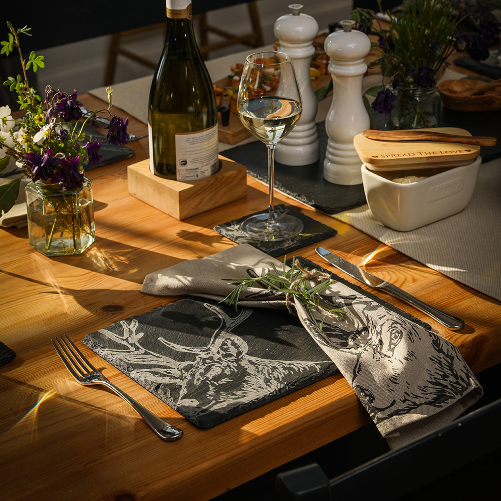 Stag Linen Napkins - Set of 2