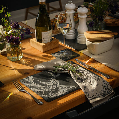 Stag Linen Napkins - Set of 2