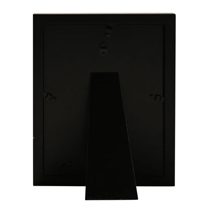 Black photo frame back with stand and hanging hardware