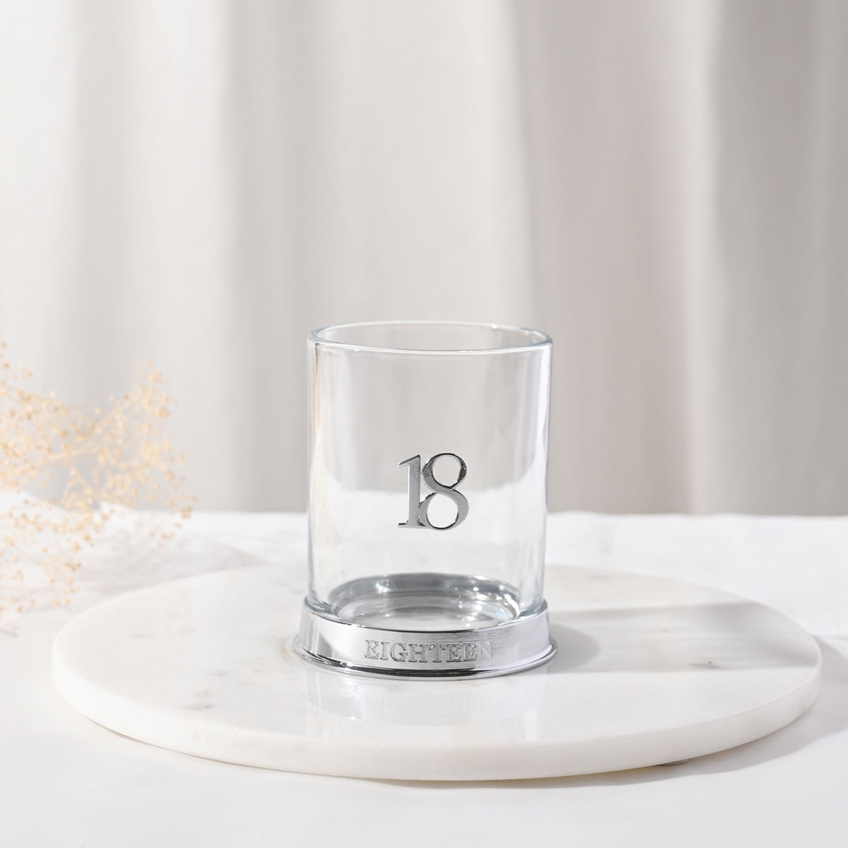 Milestones 3D Number Whisky Glass - 18