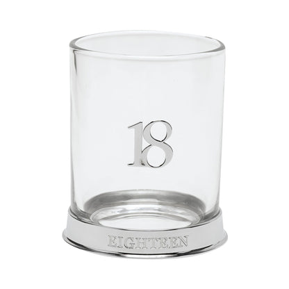 Milestones 3D Number Whisky Glass - 18