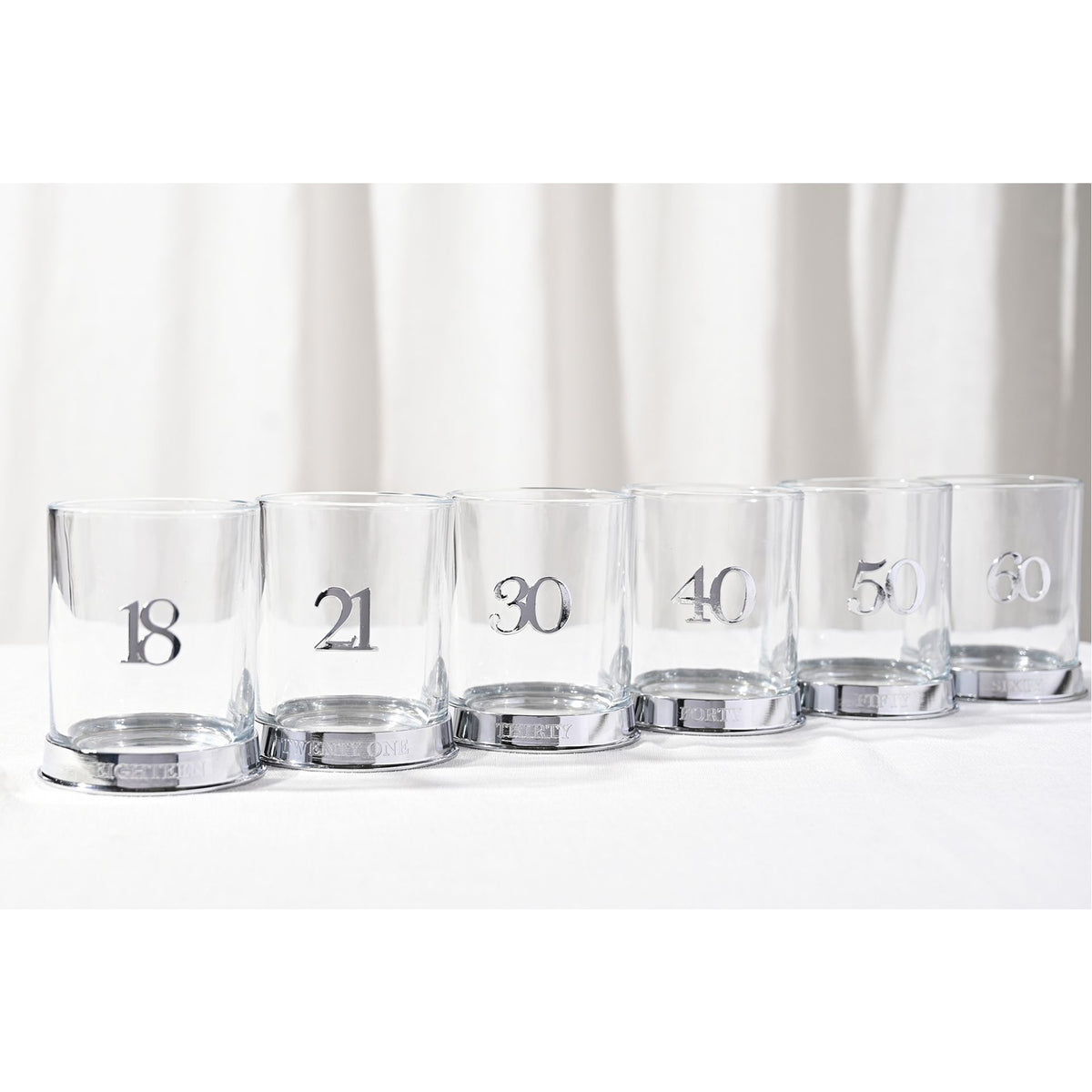Milestones 3D Number Whisky Glass - 18