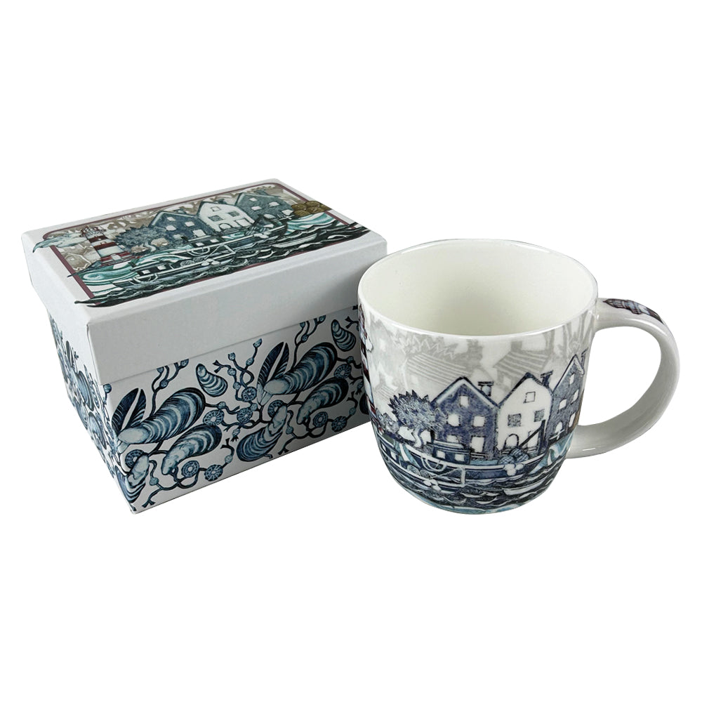 FISHING VILLAGE BONE CHINA MUG WITH GIFT BOX