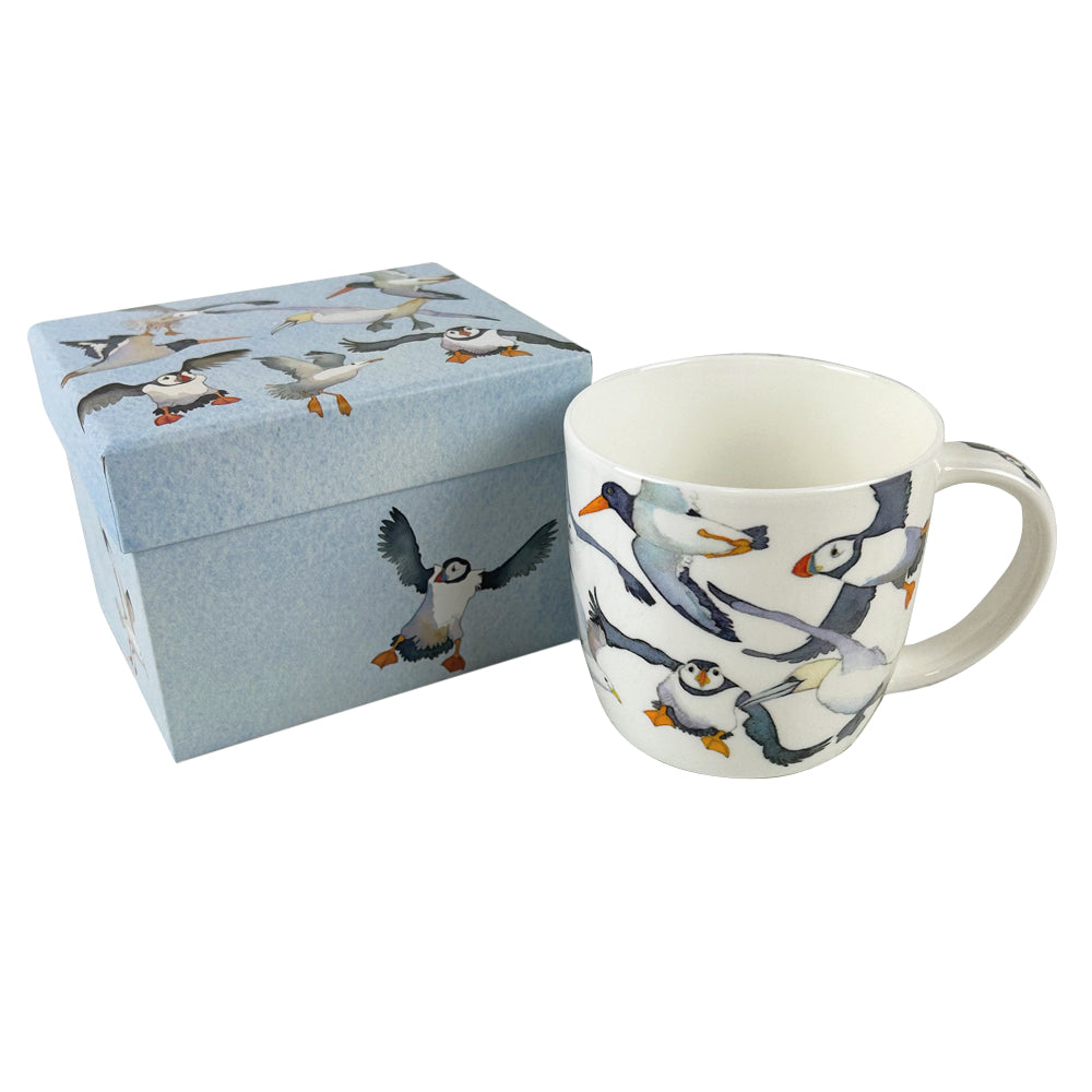 FLYING SEABIRDS BONE CHINA MUG WITH GIFT BOX