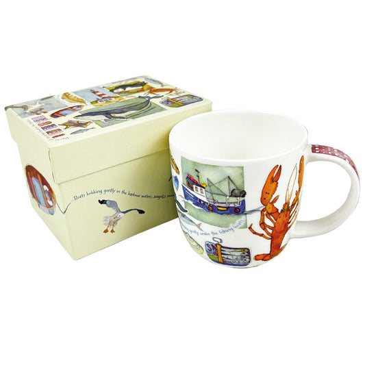 Emma Ball Coastal Pieces Bone China Mug with Gift Box