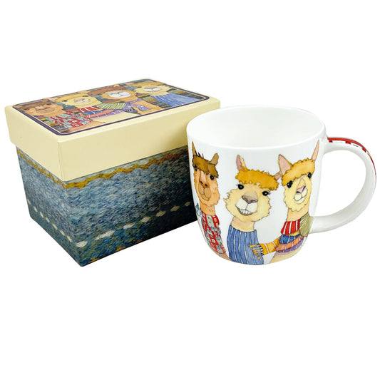 Happy Alpacas Bone China Mug with Gift Box