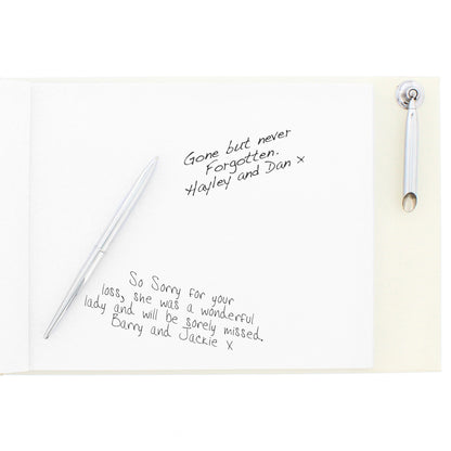 Personalised 'In Loving Memory' Hardback Guest Book & Pen