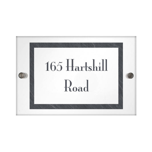 Personalised Slate Effect Acrylic House Sign