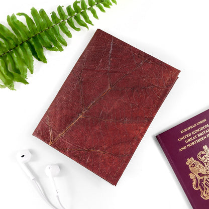 Vegan Teak Leaf Leather Passport Covers