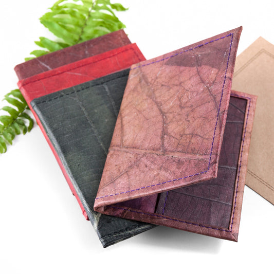 Vegan Teak Leaf Leather Passport Covers